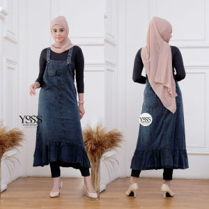 Overall Jeans Janeta / JANETA OVERALL JeansWash Denim / Janeta Overall Rok Kodok JeansWash Import / Overall Wanita Hight Quality / Pakaian Jeans Wanita Jumbo