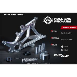 Gấp nhôm GIORNO STYLO vario click 160 - gắp cnc nhôm có đĩa sau - TQ6 A3T 02