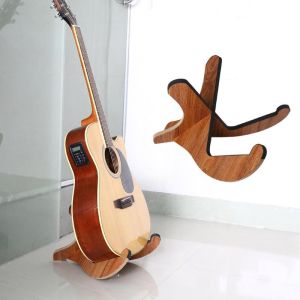 Portable Wooden Wood Collapsible Vertical Guitar Foldable Holder Stand Acoustic Classical Guitar Display Stand Rack