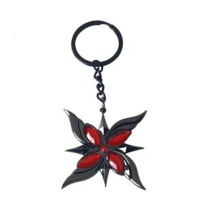 Fashionable Sturdy Alloy Necklace Keychain Inspire by Genshin Characters Decoration for Cosplay and Daily Wear