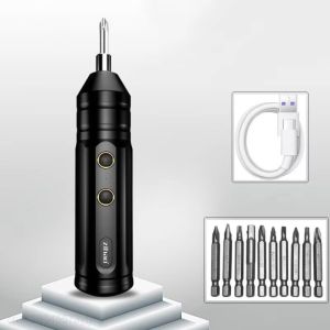 CUNXIN 1/2/10Pcs Cordless Electric Screwdriver Set with Drill Bits USB Rechargeable Mini Screwdriver Power Tool Professional Multifunctional Impact Drilll for Furniture