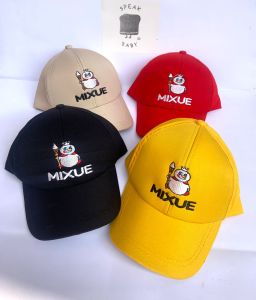 SpeakBaby.ID Produk / Topi Anak motif Mixue Model Kekinian Topi Mixue anak laki-laki dan Perempuan