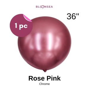 [1pc] 36 Inch Chrome Latex Balloon Metallic Balloons Belon Helium 36" Large Helium Champagne Big Metal Silver Rose Gold
