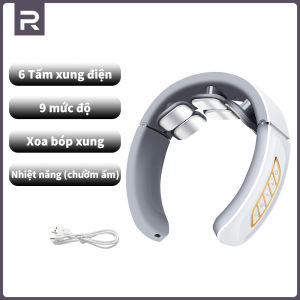 RUNVEX Máy Massage vai gáy cổ Smart Neck Massager massage xung điện+rung Máy massage cổ vai gáy 8D Chườm Nóng ở mức nhiệt không đổi 42℃ Giảm đau vai và cổ