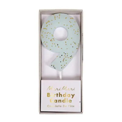 Meri Meri Colored Number 9 Candle