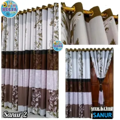 Paket Promo 5 Pcs Gorden Smokring Embos 12 Ring Hordeng Jendela Dan Pintu Embos Termurah Tirai Jendela