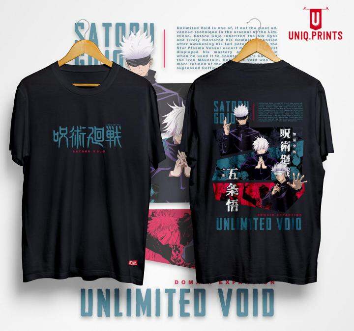 UNIQ.PRINTS JUJUTSU KAISEN SATURO GOJO GRAPHIC COTTON TSHIRT FOR MEN ...