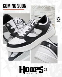 Aerostreet 37-44 Hoops Low 2.0 Putih Hitam Putih - Sepatu Sneakers Casual