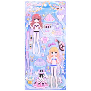 Babbie Doll Dress UP 3D Bubble Stickers Premium Quality Anak patung 3D Bubble stickers Tukar Baju Mainan Perempuan
