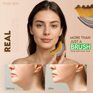 Lymphatic Contour Face Brush — Dry Brushing Facial Brush For Circulation Detox & Face Sculpting Care