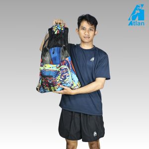 AERONE Tas Sport Renang Jaring Motif Race Green