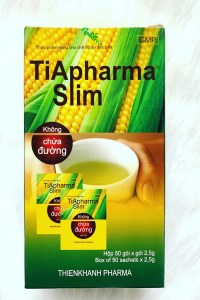 [Date 2027] Đường ăn kiêng cho người tiểu đường Đường Bắp Ăn Kiêng Aspartam TiApharma Slim (125g / Hộp/50 Gói) - Đường bắp Tiapharma Slim