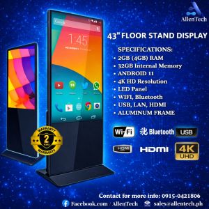 32" 43" 50" Touchscreen Kiosk Floor Standee Vertical Screen 1080 Full HD Advertising Player Digital Signage