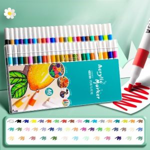 【Ready Stock】Spidol Akrilik Acrylic Marker SetPaint Marker DIY Painting Tahan Air Pulpen Warna