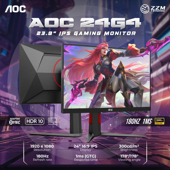 AOC 24G4/27G4/24G40E/C27G4Z/CQ32G4E 24-32" QHD/FHD Fast VA/IPS 300Hz 1ms HDR Monitor ZZM Trading