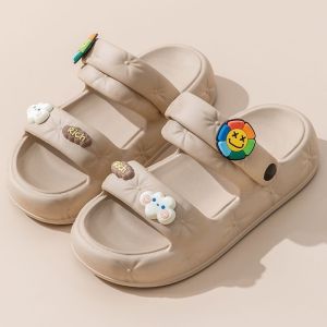 รองเท้าแตะ แบบสวม ลายการ์ตูนน่ารัก สีสดใส วัสดุยาง นิ่มสบาย สินค้าพร้อมส่ง