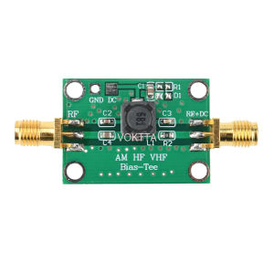 25KHz-100MHz RF Broadband Amplifier Module - Coaxial Feed Bias with Low Insertion Loss for HF/AM Applications