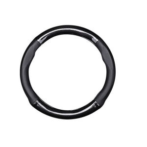 chenjie High Quality Car carbon fiber leather steering wheel cover suitable for 38CM non-slip breathable wear-resistant steering wheel cover car steering wheel protective cover For Kia Picanto Rio Sportage Carnival Sorento Carens Forte Pride Soul Pregio