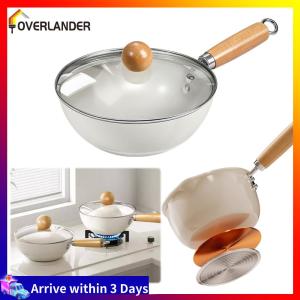 Ceramic Woks & Stir-Fry Pans with Lid Induction Cookware with Cool-Touch Handle Round Flat Bottom Cookware for Induction Ceramic Electric and Gas Cooktops