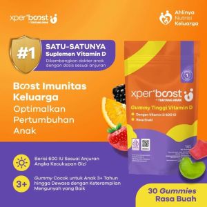 Expert Boost - Gummy Vitamin D 600 IU Anak dan Dewasa | Paket 30 Hari