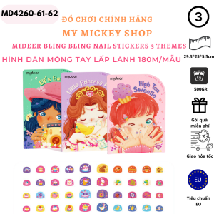 Mideer Đồ chơi dán móng tạm thời 180 hình nhiều size ngón tay cho bé từ 3 tuổi