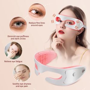 CHLOCH Red Light Therapy LED Eye Massager LED Photon Light Vibration Massage Beauty Eye Care Tool  Dark Circles Removal Anti Aging Eye Massager For Women Men