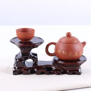 NCNC(OKDEALS01) Round 1Pcs Vintage Ornament Teapot Cup Bonsai Statues Display Base Display Stand Serving Tray Vase Base