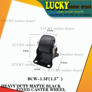 HEAVY DUTY MATTE BLACK (FIXED) CASTER WHEEL