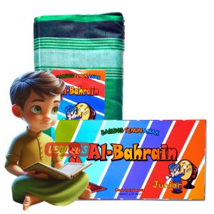Sarung anak Laki Junior Usia 5-12 Tahun-Kain Sarung Tenun Al-Bahrain Pakai Dus Junior-Vegasus Store