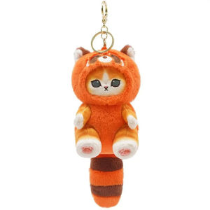 13cm Mofusand Cat Cross Dressing Animal Series Shark Cat Plush Doll Keychain Backpack Pendant Doll