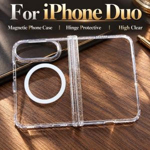 YESMILE Trong suốt cao Ốp lưng điện thoại iPhone Duo Chống sốc Phủ kín hoàn toàn Vỏ điện thoại trong suốt Cao cấp Chống ố vàng Ốp điện thoại từ tính