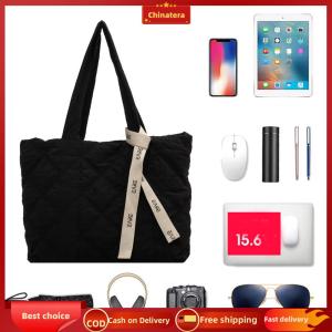 [Chinatera Malll] Nylon Tote Bag Soft Cloth Shoulder Bag Lightweight for Women Sports College Work