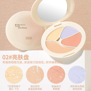 xixi holds makeup and translates four-color concealer to naturally cover dark circles acne marks facial spots student party makeup
