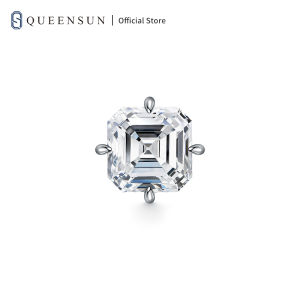 QUEENSUN18K gold Lab cultivated diamond Asche four claw one carat earrings with high-end feel real diamond earrings for men and women阿斯切四爪一克拉耳钉