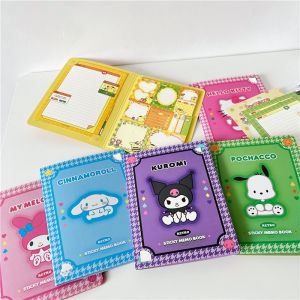 Kawaii Sanrios Hello Kittys สติกเกอร ์ บันทึกหมายเหตุอัลบั ้ มการ ์ ตูน Kuromi Sticky Notes อัลบั ้ ม My Melody Memo Pad อุปกรณ ์ โรงเรียนเด ็ กของขวัญ