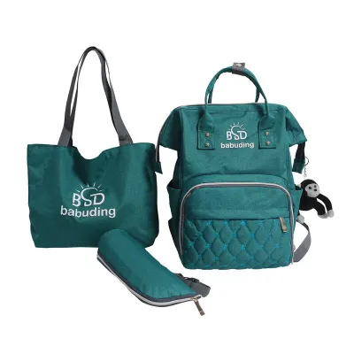 TAS BAYI 6019 - RANSEL BAYI 3 IN 1 MULTIFUNGSI “BSD babuding + FREE BONEKA MONKEY” TAS PERLENGKAPAN BAYI TAS TRAVEL BAYI TAS DIAPER - F1