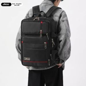 Cặp Đa Năng Cao Cấp Xbags Pride XB4102 Màu Đen Sang Trọng Đeo Chéo Xách Tay Đeo Lưng Tiện Lợi Chống Nước Chống Sốc Đựng Laptop 17 Inch!