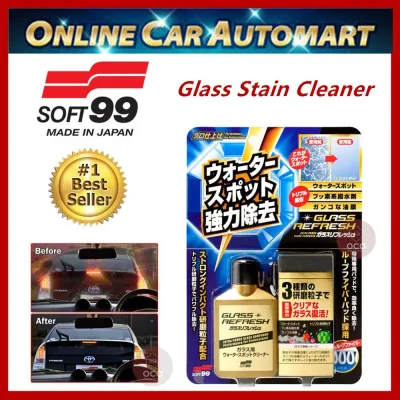 ( Free Gift ) Soft99 / Soft 99 Glass Stain Cleaner - Glass Refresh Oil Film / Water Spots Remover - 80ml