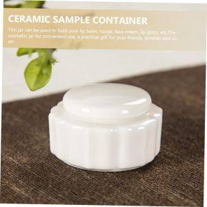 3pcs CeramicLip Balm Containers Jars Lids Storage Containers for Cosmetics Makeup Sample Jar