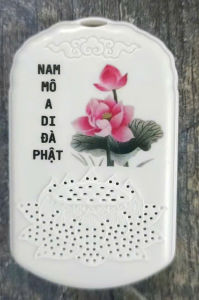 Máy niệm Phật mini 59 bài  ( K96) có  hình hoa sen có thần chú dược sư trị bệnh có Chú đại bi niệm Phật....