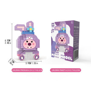 Disney Ruby dan sweet kartun Set Building Blocks mainan pendidikan Model 3D mainan untuk anak-anak