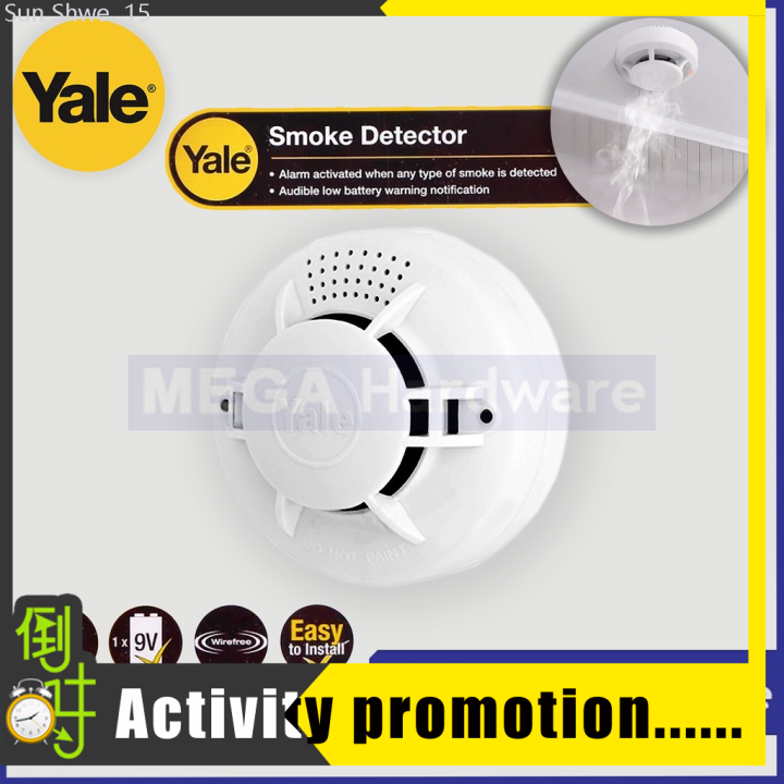 YALE Smoke Detector/ Smoke Sensor / Fire Alarm Wireless Easy Install ...