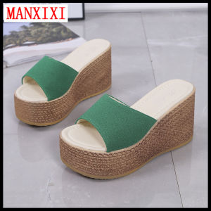 MANXIXI Thời Trang Phụ Nữ Cao Gót Đẹp 3.54 Inch Wedge Dép (Kích Thước 35-43)