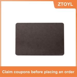 【ZTOYL】 1pcs ánh sáng sang trọng rắn da placemat Cà Phê Nâu PU bảng Mat không thấm nước oilproof cách nhiệt tấm Bát Pad Bảng trang trí nội thất