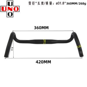 UNO Bicycle Handlebar 31.8*360/380/400/420/440/460mm Ultralight Aluminum Alloy Bicycle Drop Bar