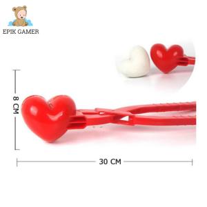 【New Arrival】 Heart-shaped Winter Snowball Clip Funny Snowball Mold Kids Outdoor Toys