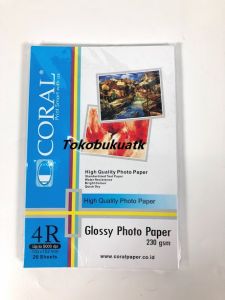 Kertas Foto 4R 230 gram Kertas Foto PostCard Kertas Foto 4R Coral