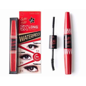5X LONG waterproof mascara super model deep black : HF893 มาสคาร่า 2 หัว ปัดขนตายาวและเพิ่มความหนาดูตาหวานมากขึ้น