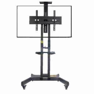 KLC151/SA65T TV Mobile Stand With Wheels / Suitable 32 - 65 / TV Floor Stand / TV Bracket Provided / Premium Quality / Load Capacity 45.5kg / Cables Hide Inside Pole / Durable / Modern / Classic / Residential / Commercial / Office / Events / KALOC
