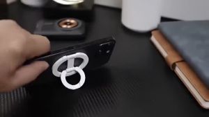 Double Magnetic Cell Phone Ring Holder Compatible With iPhone 16 12 13 14 15 16 17Series MagSafe Rem PAZU